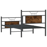 Bed Frame without Mattress Smoked Oak 90x200 cm Engineered Wood 4106754