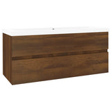 Sink Cabinet with Built-in Basin Brown Oak Engineered Wood 3152887