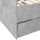 Daybed with Drawers without Mattress Concrete Grey 90x200 cm 3280821