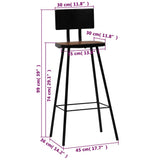 Bar Chairs 2 pcs Solid Reclaimed Wood 245390