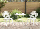 Garden Bistro Set 3 pcs White Aluminium 42002388