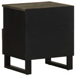 ZNTS Bedside Cabinet Black 40x33x46 cm Solid Wood Mango 4017690