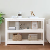 Console Table White 110x40x74 cm Solid Wood Pine 821665