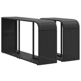 10 Piece Garden Sofa Set with Cushions Black Poly Rattan 3228895