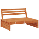 Garden Middle Sofa Solid Pine Wood Wax Brown 120 x 95 x 69 cm 865621