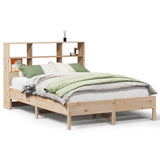Bookcase Bed without Mattress 150x200 cm King Size Solid Wood Pine 3322867