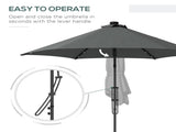3 Solar LED Cantilever Parasol - Dark Grey T3398P315919
