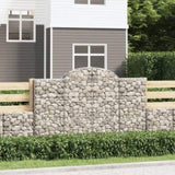 Arched Gabion Baskets 6 pcs 200x30x120/140 cm Galvanised Iron 3146135