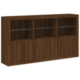Sideboard with LED Lights Brown Oak 181.5x37x100 cm 3209155