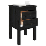 Bedside Cabinets 2 pcs Black 40x35x61.5 cm Solid Wood Pine 813698