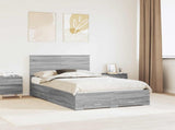 Bed Frame with Drawer Grey Sonoma 135 x 190 cm Engineered Wood 3409663