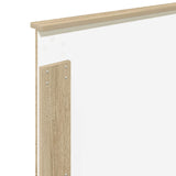 Bed Frame Sonoma Oak and Silver 75 x 190 cm Engineered Wood 3410960