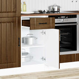 Kitchen Base Cabinet Lucca Brown Oak Engineered Wood 853714