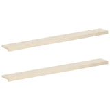 Window Sills 2 pcs White 160 x 20 x 2 cm Solid Oak Wood 42049903