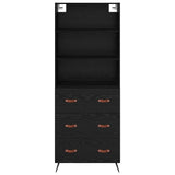 Highboard Black oak 69.5 x 34 x 180 cm Engineered Wood 3416126