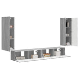 TV Wall Cabinet Set 4 pcs Grey Sonoma Engineered Wood 3408931
