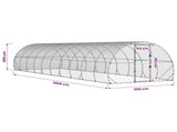 Chicken Coop Silver 1000 x 300 x 200 cm Galvanised Steel 3434694