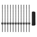 ZNTS Garden Fence Set Set of 2 Grey Metal Large Durable 3336846