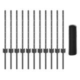 ZNTS Garden Fence Set Set of 2 Grey Metal Large Durable 3336846