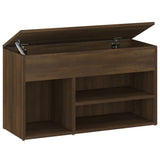 Shoe Bench Brown Oak 80x30x45 cm Engineered Wood 816055