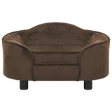 Dog Sofa Brown Plush, solid pine wood, foam 67 x 47 x 36 cm 171085