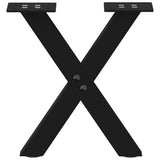 Coffee Table Legs X-Shaped 2 pcs Black 30x cm Steel 4012868