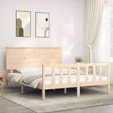 Bed Frame without Mattress King Size Solid Wood Pine 3193406