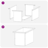 Garden Planter with LED Silver 30 x 60 x 30 cm Galvanised Steel 8008094