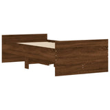 Bed Frame without Mattress Brown Oak 75x190 cm Small Single Small Single 3207391