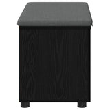 Hall Bench Black Oak 80 x 38 x 46 cm Engineered Wood and Fabric 891481