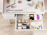 Three Drawer Compact Dressing Table - White T3398P342429