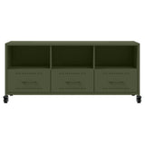 TV Cabinet Olive Green 100.5x39x43.5 cm Steel 846696