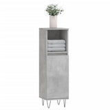 Bathroom Cabinet Concrete Grey 30x30x100 cm Engineered Wood 831560