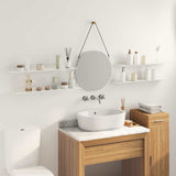 Floating Shelf Wall-mounted 4 pcs White 80 x 18 x 2.5 cm Steel 8004043