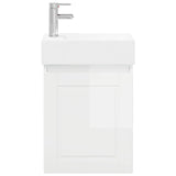 Bathroom Vanity Unit with Tap High Gloss White 889505
