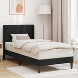 Bed Frame with Headboard Black 90 x 190 cm Velvet 42027535
