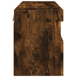 TV Wall Cabinet with LED Lights Smoked Oak 60x30x40 cm 837191