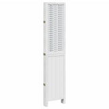 Room Divider 5 Panels White Solid Wood Paulownia 358727