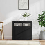Sideboard with LED Lights Black 80x35x75 cm 804329