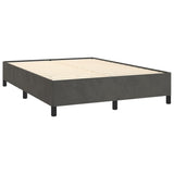 Bed Frame without Mattress Dark Grey 135x190 cm Double Double Velvet 349882