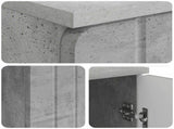 Desk with Door Concrete Grey 142.5 x 50 x 75 cm Engineered Wood 3414588