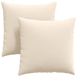 Sofa Pillows 2 pcs Beige 80 x 80 cm Fabric 42014074