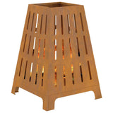 Fire Pit Brown 50 x 50 x 70 cm Weathering Steel 858959