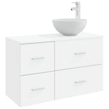 Bathroom Furniture Set 2 pcs White Engineered Wood 3403952