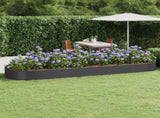 Garden Raised Bed Galvanised Steel 450x140x36 cm Anthracite 319041
