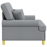 Armchair with Cushions Light Grey Fabric 42043504