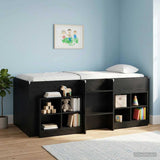Bed Cabinet 2 pcs Black Oak 66 x 33 x 48 cm Engineered Wood 893724