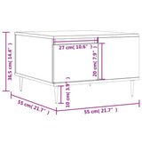 Coffee Table Black 55x55x36.5 cm Engineered Wood 830749