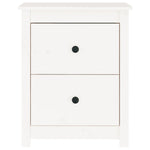 ZNTS Bedside Cabinets 2 pcs White 50x35x61.5 cm Solid Wood Pine 813682