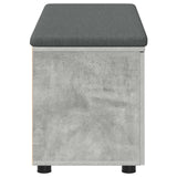 Hall Bench with Cushion Concrete Grey 100 x 38 x 46 cm 891491